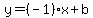  y = (-1)x + b 