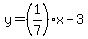 +y+=+%281%2F7%29x+-+3+