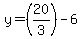 +y+=+%2820%2F3%29+-+6+