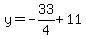 +y+=+-33%2F4+%2B+11+