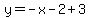+y+=+-x+-+2+%2B+3+