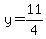 +y+=+11%2F4+