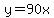 y = 90x