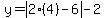 +y+=+abs%282%284%29+-+6%29+-+2