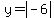 +y+=+abs+%28+-6+%29+