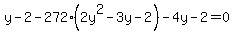 +y+-+2+-+272%282y%5E2+-3y+-+2%29+-+4y+-+2+=+0+