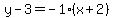 +y+-+3+=+-1%2A%28+x+%2B+2+%29+