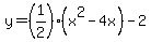+y+=+%281%2F2%29%28x%5E2+-+4x%29+-+2+