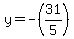 +y+=+-%2831%2F5%29+