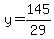 +y+=+145%2F29+