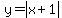 +y+=+abs+%28+x+%2B+1+%29+