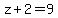 +z+%2B+2+=+9+