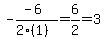 -%28-6%29%2F%282%281%29%29+=+6%2F2+=+3