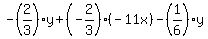 -%282%2F3%29y%2B%28-2%2F3%29%28-11x%29-%281%2F6%29y