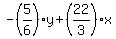 -%285%2F6%29y%2B%2822%2F3%29x