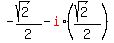 -%28sqrt%282%29%29%2F2+-+red%28i%29%2A%28%28sqrt%282%29%29%2F2%29