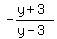 -%28y%2B3%29%2F%28y-3%29