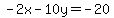 -+2x+-+10y+=+-+20