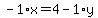 -1%2Ax+=+4+-+1%2Ay