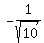 -1%2Fsqrt%2810%29