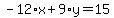 -12*x+9*y=15
