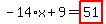 -14%2Ax%2B9=highlight_red%28+51+%29