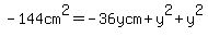 -144cm%5E2+=++-+36+ycm+%2B+y+%5E2+%2B+y%5E2