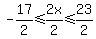 -17%2F2%3C=2x%2F2%3C=23%2F2
