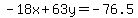 -18x+%2B63y+=+-76.5