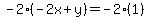 -2(-2x+y)=-2(1)