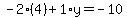 -2%284%29%2B1%2Ay=-10