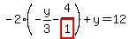 -2%2A%28-y%2F3-4%2Fhighlight_red%28+1+%29%29%2By=12