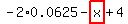 -2%2A0.0625-highlight_red%28+x+%29%2B4