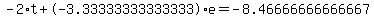 -2%2At+%2B+-3.33333333333333%2Ae+=+-8.46666666666667