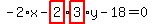 -2%2Ax-highlight_red%28+2+%29%2Ahighlight_red%28+3+%29%2Ay-18=0