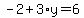 -2+%2B+3%2Ay+=+6