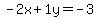 -2+x+%2B+1+y+=+-3