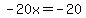 -20x+=+-20