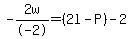 -2w%2F-2=%282l-P%29-2