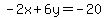 -2x%2B6y=-20