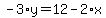 -3%2Ay=12-2%2Ax