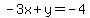 -3x%2By=-4