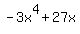 -3x^4+27x