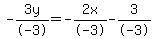 -3y%2F-3=-2x%2F-3-3%2F-3