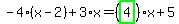 -4%2A%28x-2%29%2B3%2Ax=%28highlight_green%28+4+%29%29%2Ax%2B5