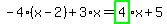 -4%2A%28x-2%29%2B3%2Ax=highlight_green%28+4+%29%2Ax%2B5