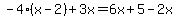 -4%2A%28x-2%29%2B3x=6x%2B5-2x