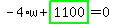 -4%2Aw%2Bhighlight_green%28+1100+%29=0