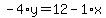 -4%2Ay=12-1%2Ax