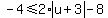 -4+%3C=+2%2Aabs%28u%2B3%29-+8+